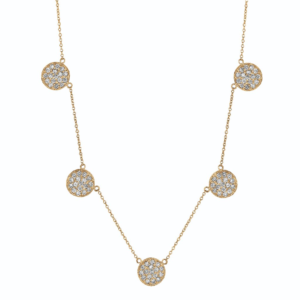 180 Carat Diamond Necklace G Si 14k Yellow Gold 2250$